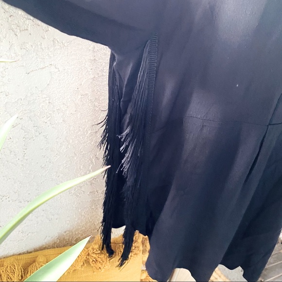 z a r a . o v e r s i z e d . f r i n g e . t o p - Picture 7 of 8